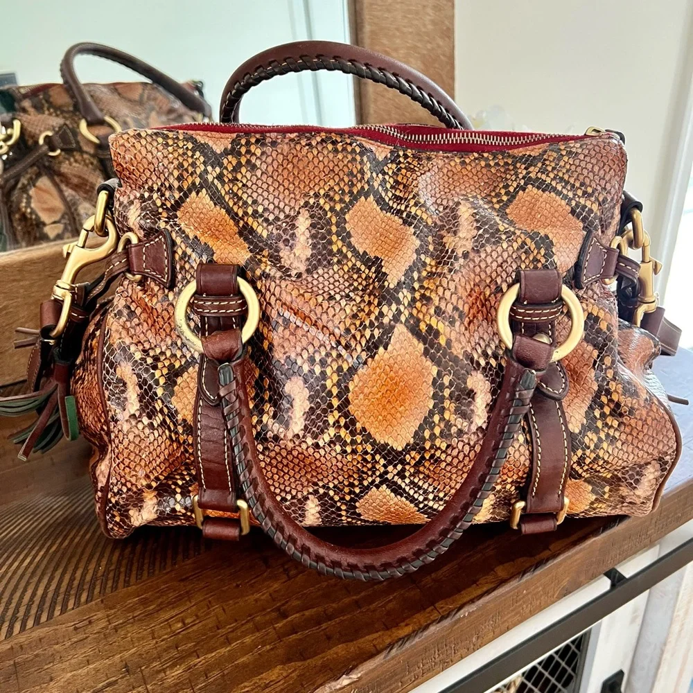 Reptile Brown Dooney Bourke Purse - Picture 2 of 16